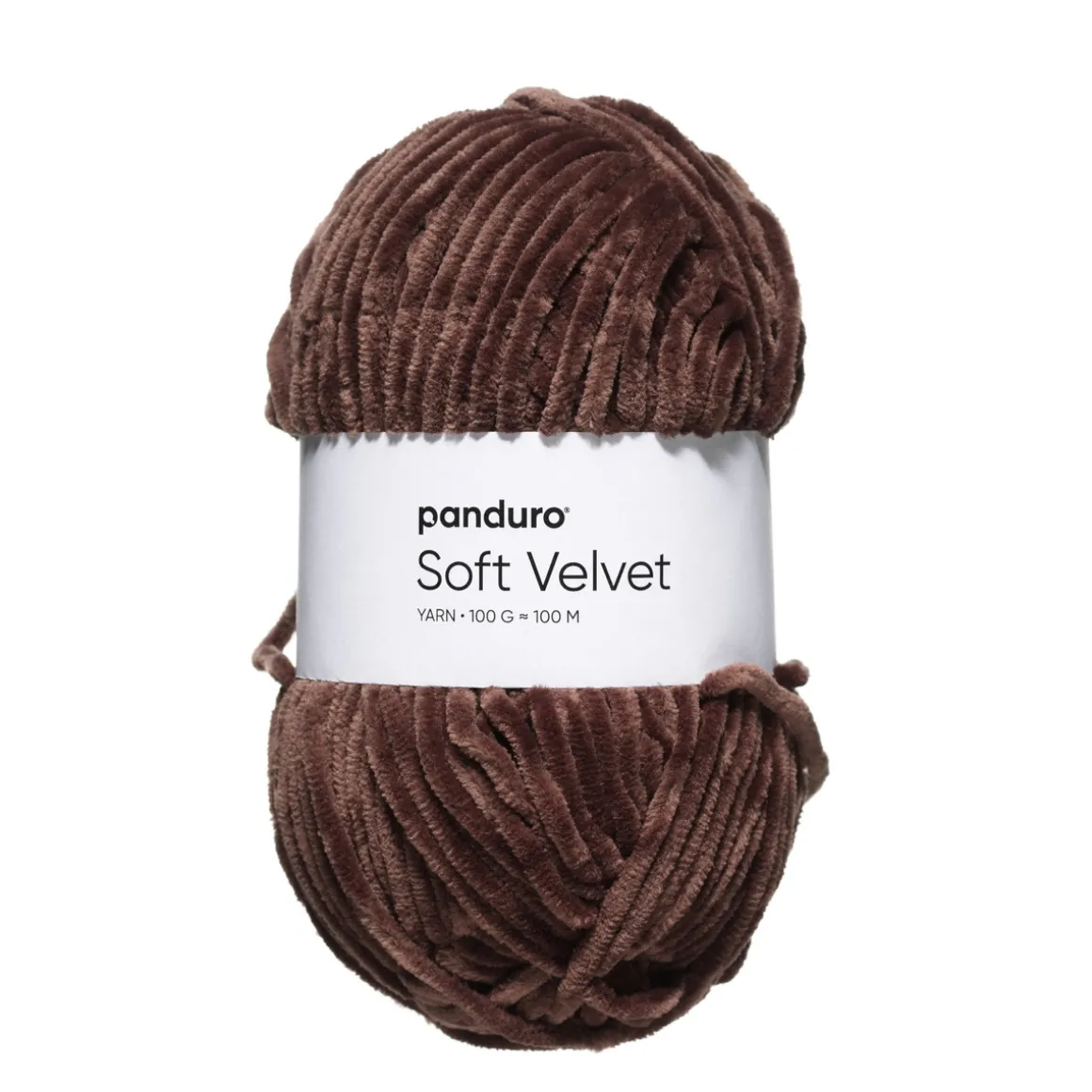 Garn Velvet 100 g mørkebrun