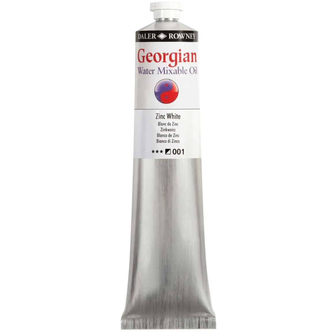 Georgian Water Mixable Oil Colour, vannløselig oljemaling 200 ml Zinc White 001