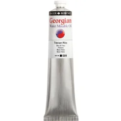 Georgian Water Mixable Oil Colour, vannløselig oljemaling 200 ml Titanium White 009