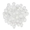 130 gjennomsiktige bokstavperler A–Z med hvite bokstaver, diameter 7 mm