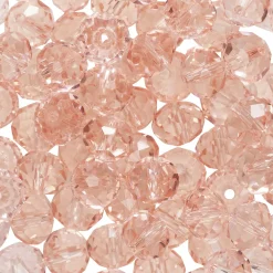 Glassperle fasett rosa 80 stk.