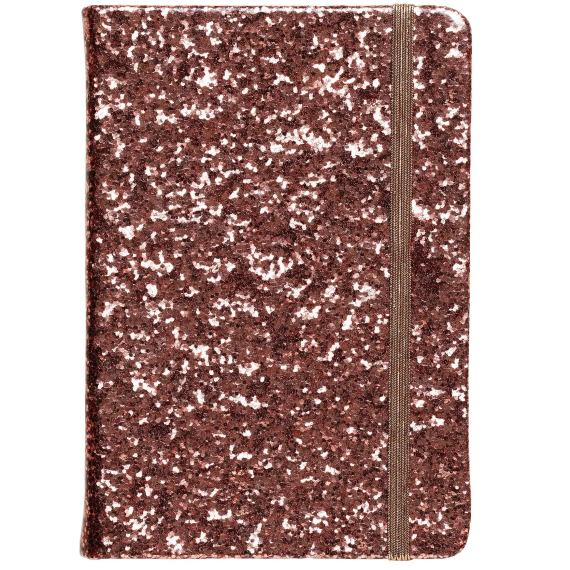 Glitrende notatblokk A6 (105×150 mm) med 80 linjerte ark