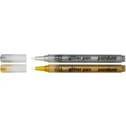 Glitter Pens 1 mm Gull+Sølv