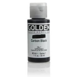 Golden Fluid Acrylics 30 ml - 2040 Carbon Black