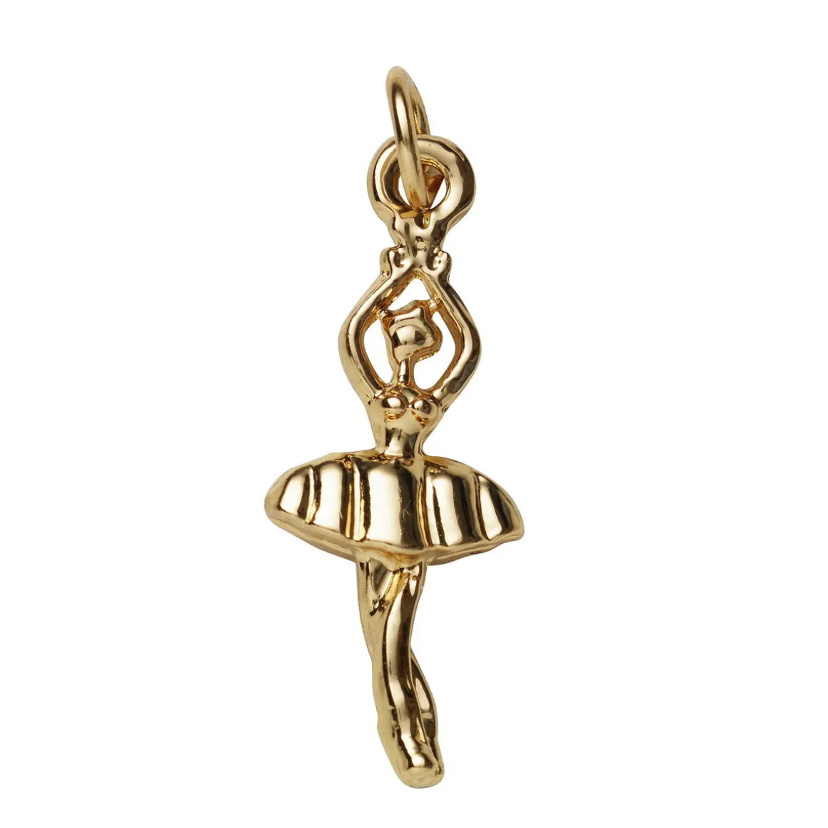 Gullfarget anheng / charm ballerina 9×23 mm