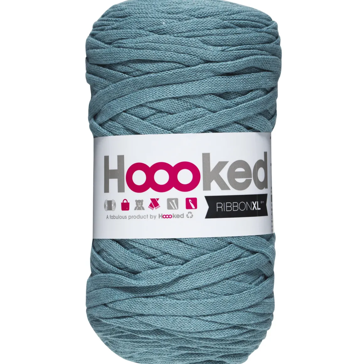 Hooked Ribbon XL garn 250 g turkisgrønn – RXLSP9 Emerald splash