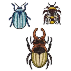 Iron-on insekter blå/brun