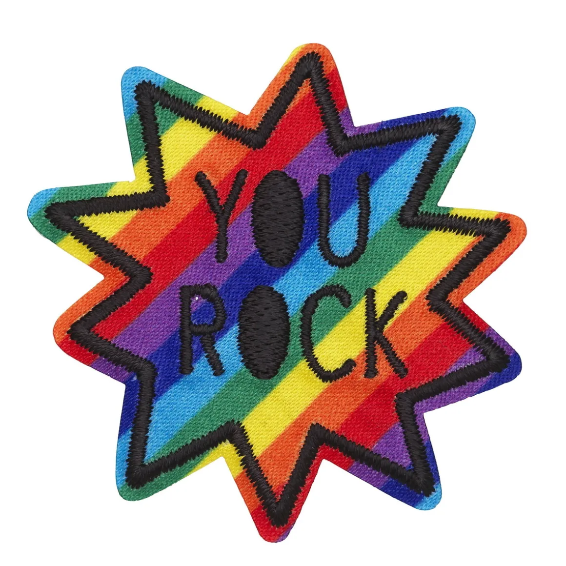 Iron-on stoffmerke you rock, Ø 55 mm