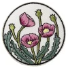 Iron-on strykemerke anemone på hvit bakgrunn Ø60 mm