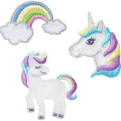 Iron-on Unicorn kombo 3pk
