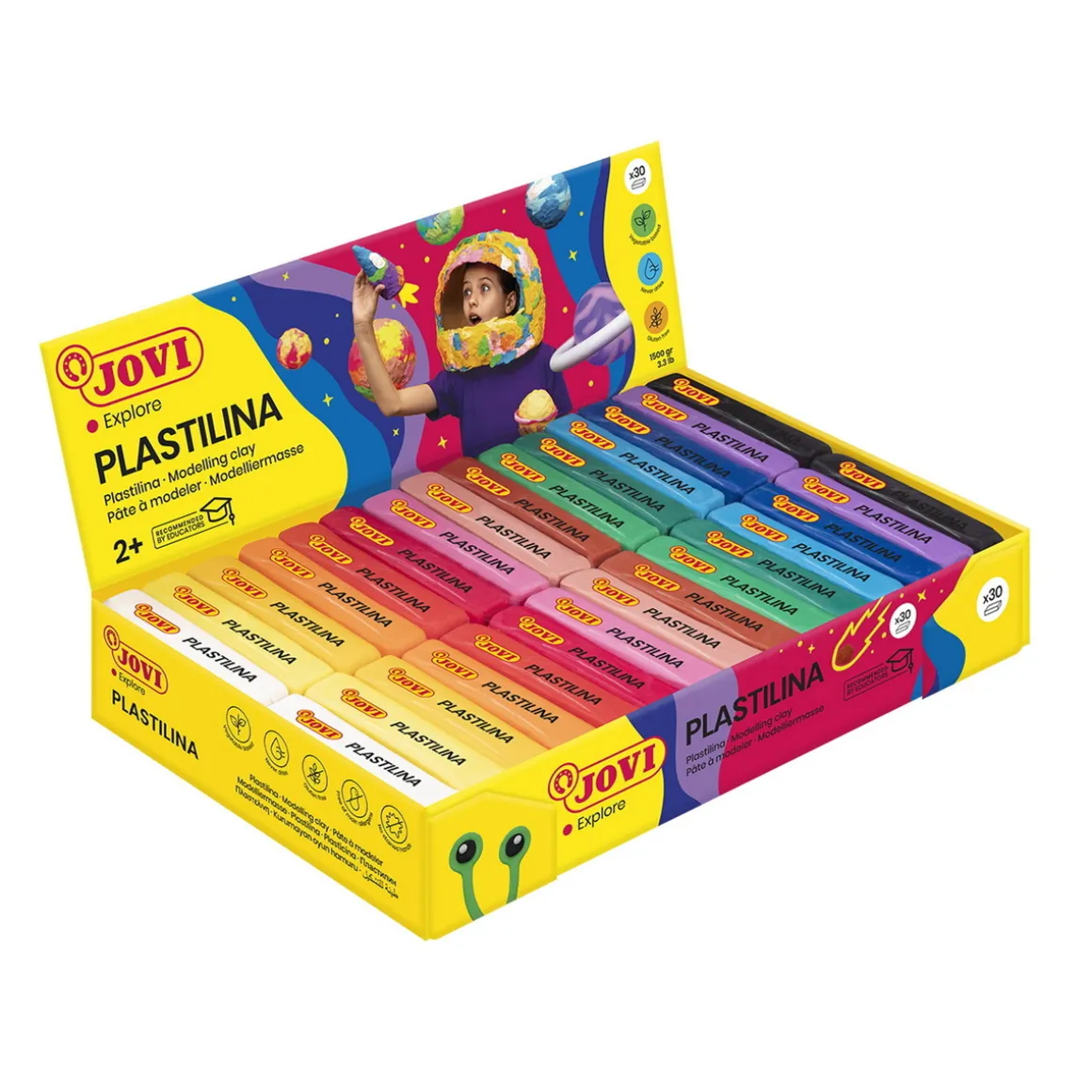 Jovi Plastilina Minipacks på 50 gram. Selges assortert på nett, pris per stykk