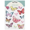 Klistremerkeblokk 16 ark Butterflies & Happy thoughts – vakre sommerfugler og glade budskap. 2×8 designer