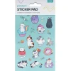Klistremerkeblokk Katter – 2×10 design, totalt 20 ark klistremerker med søte katter og glede! 10×18 cm