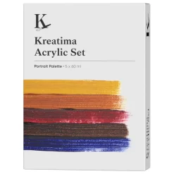 Kreatima Acrylic akrylmaling, Portrait Set 5×60 ml – portrettmaling