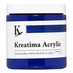 Kreatima Acrylic akrylmaling 250 ml – Ultramarine Blue PB 15:3 PB 29 PV 23