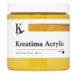 Kreatima Acrylic akrylmaling 250 ml – Yellow Ochre PY 42
