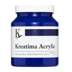 Kreatima Acrylic akrylmaling 500 ml – Ultramarine Blue PB 15:3 PB 29 PV 23
