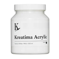 Kreatima Acrylic akrylmaling 500 ml – Titanium White PW 6