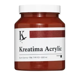 Kreatima Acrylic akrylmaling 500 ml – Burnt Sienna PBk 7 PR 101