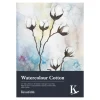Kreatima Watercolour akvarellblokk 100 % bomull A5 (148×210 mm), 20 ark, 300 g/m²