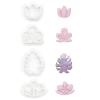 Leirestempler 4 stk. blomster og blader – 15–25 mm × 20–25 mm
