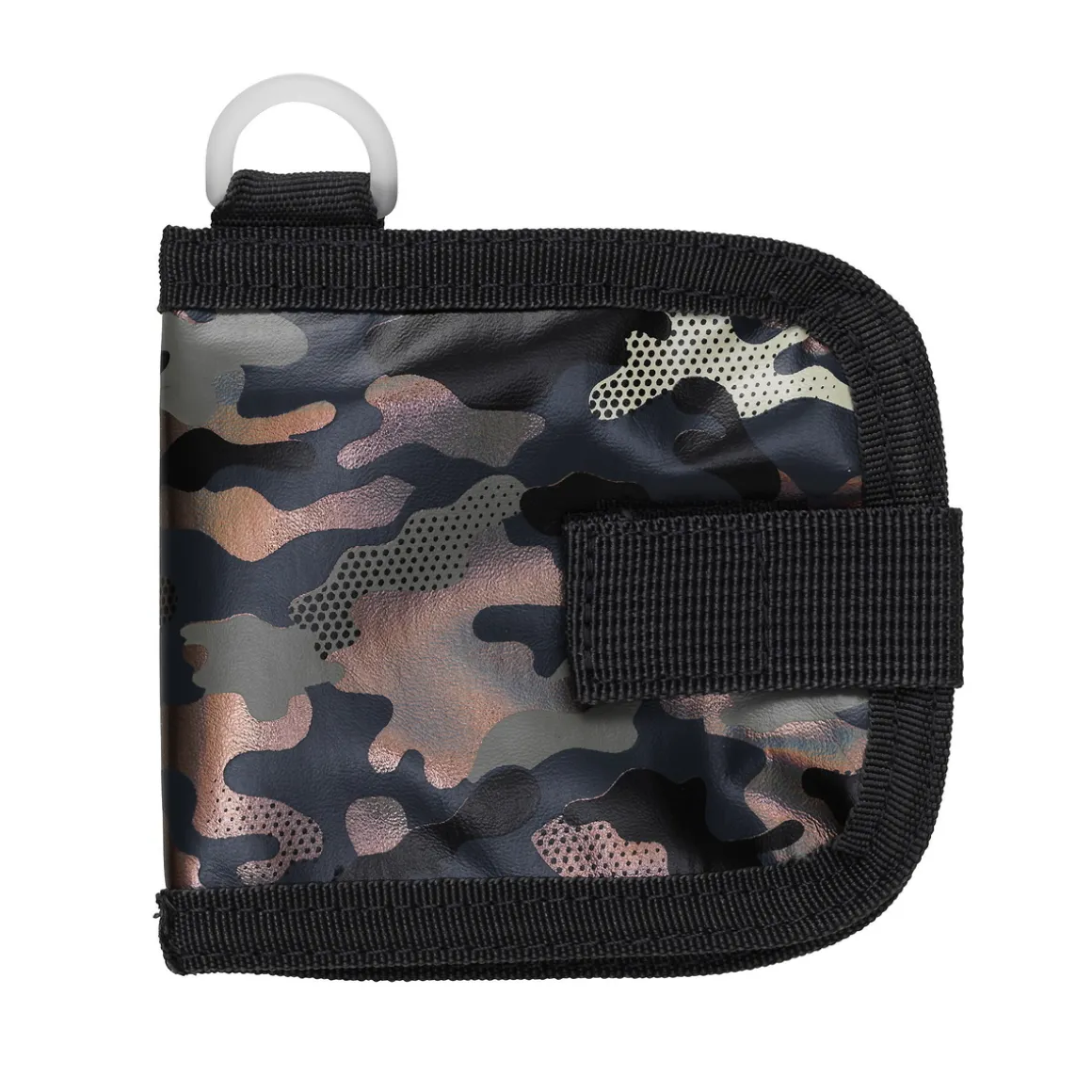 Lommebok Cool – en tøff liten pengepung med kamuflasjemønster i metallic, 11,5×10 cm