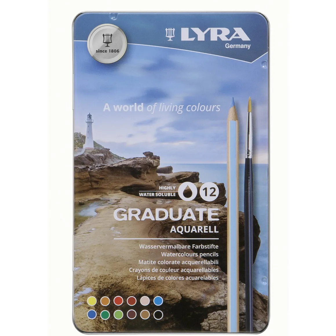Lyra Graduate Akvarell 12 stk.