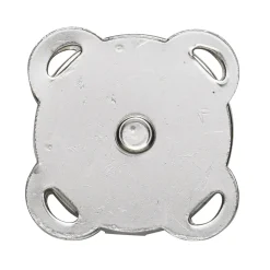 Magnetlås av metall, sølvfarget, 2×2 cm