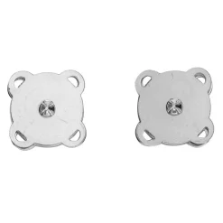 Magnetlås i metall, 2-pakning, sølvfargede, 1,8×1,8 cm