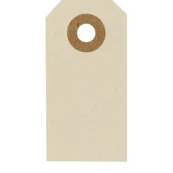 Manila tags Creme 3x6cm 20stk