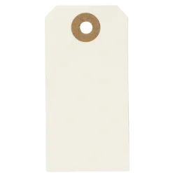 Manila tags Creme 4x8cm 20stk