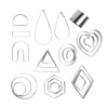 Metallformer geometriske former, hjerter m.m 24 stk. Formene er beregnet for leire