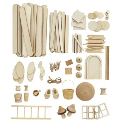 Miniatyrsett i tre, 147 deler