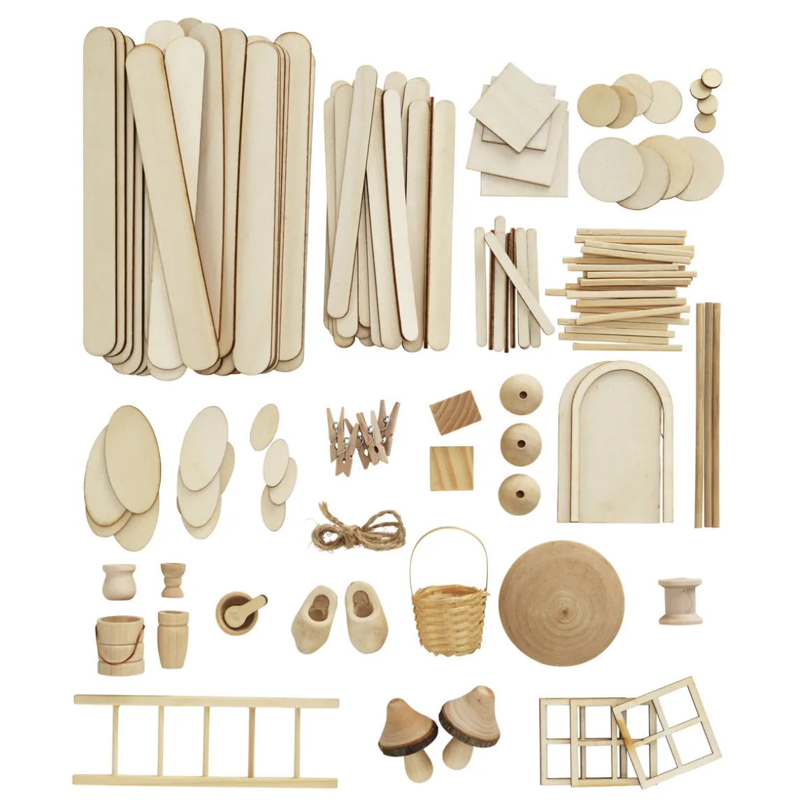 Miniatyrsett i tre, 147 deler