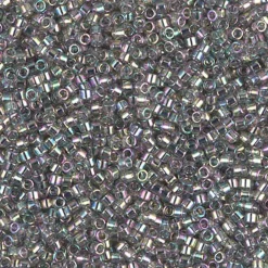 MIYUKI Delica 11/0 grå tr 5 g – DB0107 Transparent Grey Rainbow Iris