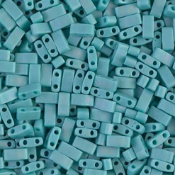 MIYUKI Half Tila matt blågr 5g – HTL0412FR Opaque Turquoise Green Matted AB