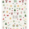 Negleklistremerker jul og julemotiv samt tekst. 1 ark nail stickers på 8,5×10 cm