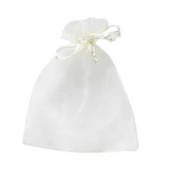 Organzaposer gaveposer av organza 10-pakning, transparent creme 9×11,5 cm