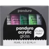 Panduro Acrylic akrylmaling, blanke perlemorsfarger 5x30 ml