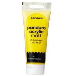 Panduro Acrylic akrylmaling, matt 100 ml – Primary yellow