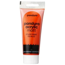 Panduro Acrylic akrylmaling, matt 100 ml – Dark orange cadmium hue