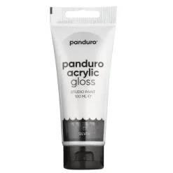 Panduro Acrylic akrylmaling, blank 100 ml – Silver