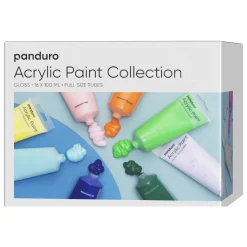Panduro Acrylic Gloss Paint Collection – 16 tuber blank akrylmaling à 100 ml i en bred palett!