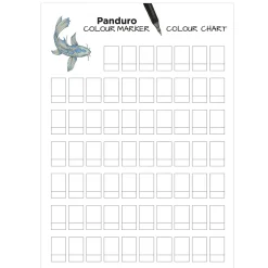 Panduro Colour Marker A4 (210×297 mm) – tomt fargekart for å teste tusjer