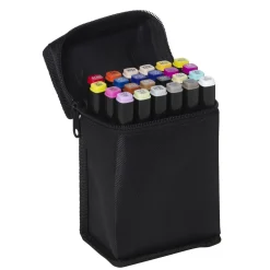 Panduro Colour Marker Basic 24 – twintip-tusjer med rund og skråskåret spiss