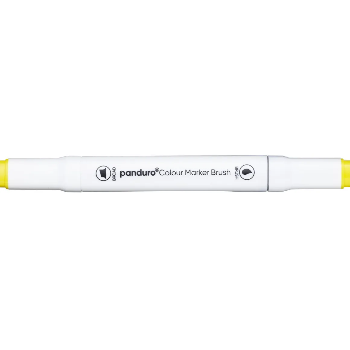 Panduro Colour Marker Brush, penselspiss og skråskjært spiss – Lemon yellow 35