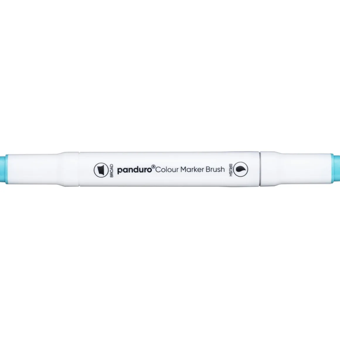 Panduro Colour Marker Brush, penselspiss og skråskjært spiss – Turquoise blue 68