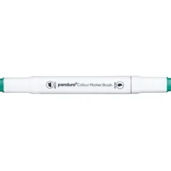 Panduro Colour Marker Brush, penselspiss og skråskjært spiss – Peacock green 61