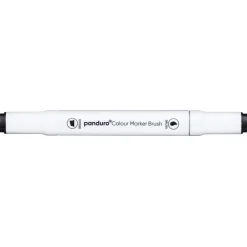 Panduro Colour Marker Brush, penselspiss og skråskjært spiss – Black 120