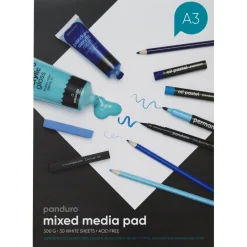 Panduro mixed media blokk A3 (297×420 mm), 30 ark – vekt 300 gram
